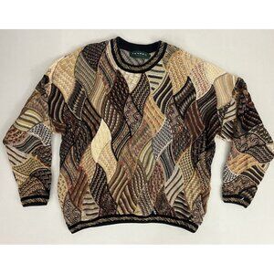 Vintage 90s Tundra Canada Sweater Mens 2XL Cosby Biggie Textured Cotton